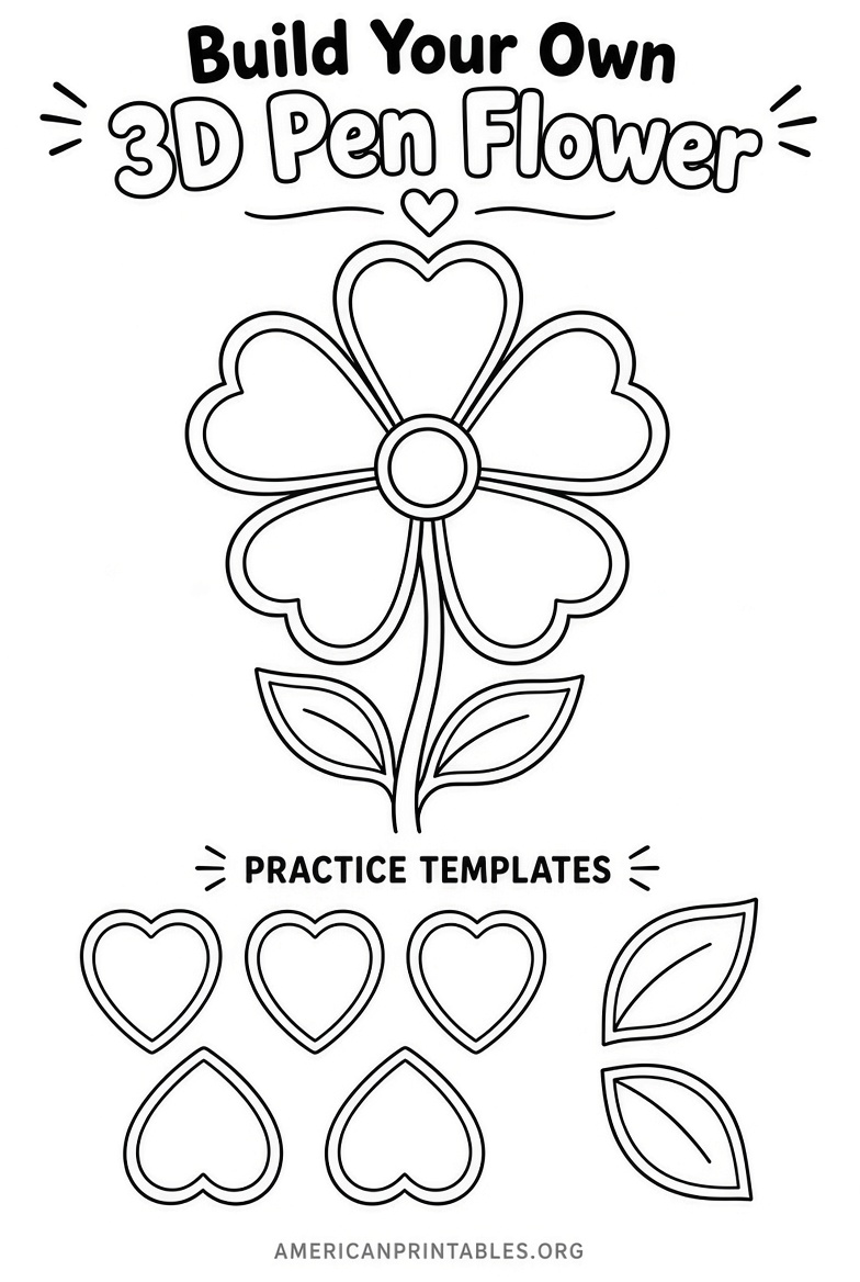 Printable Easy 3D Pen Templates for Beginners (3)