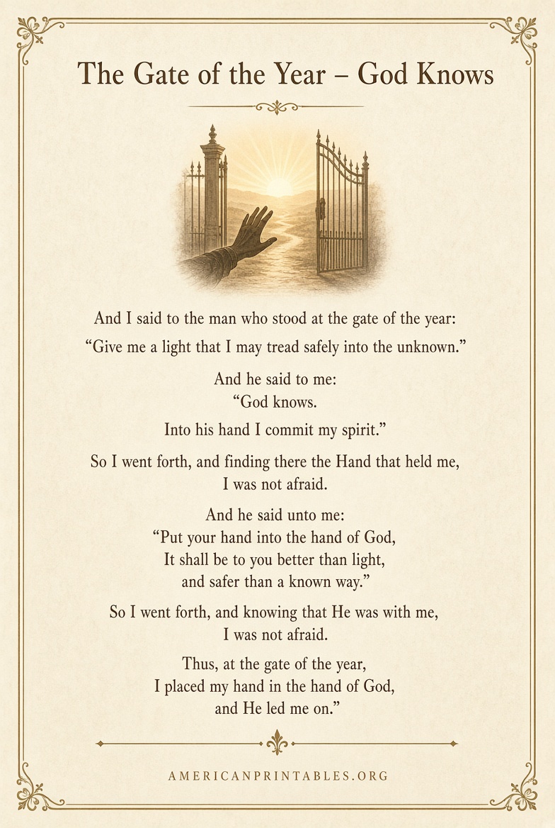 Printable Gate of the Year Full Poem Free (3)