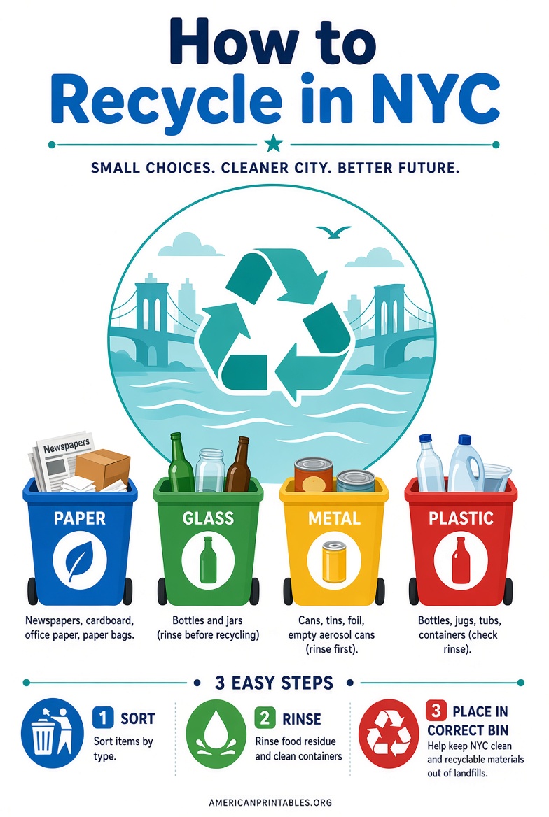 Printable NYC Recycling Poster Free Official Downloads (5)