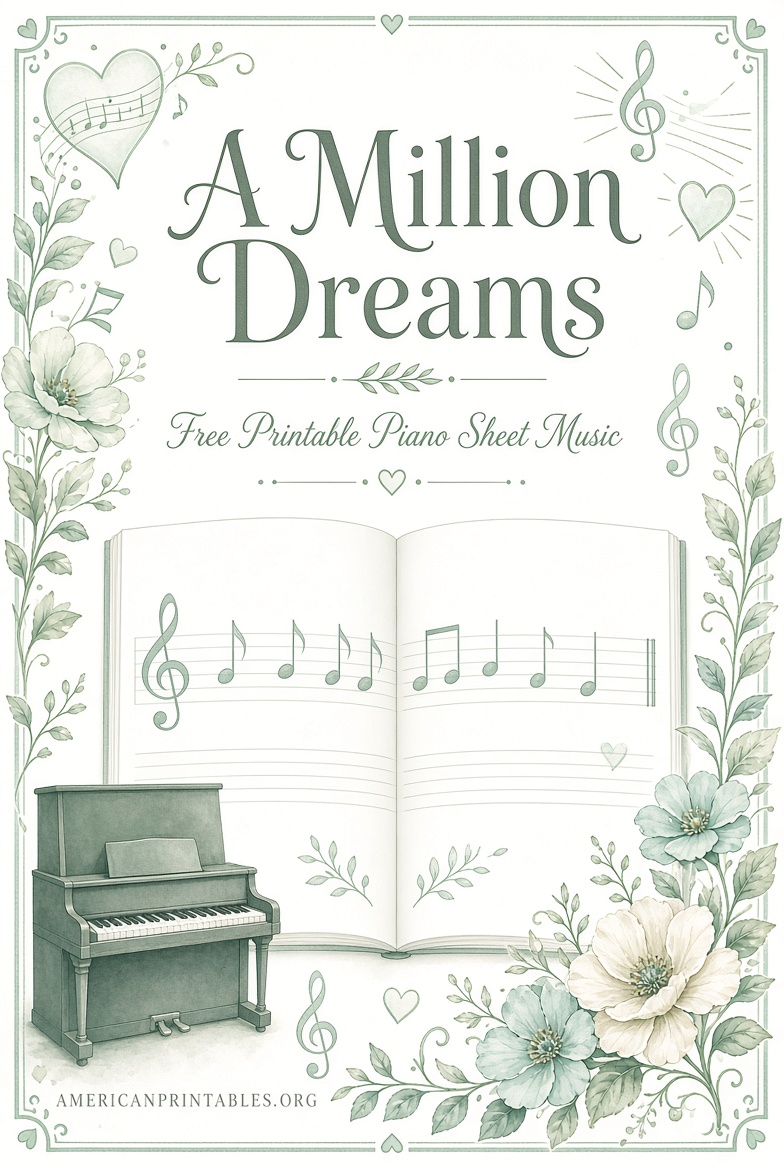 A Million Dreams Piano Sheet Music Free Printable (2)