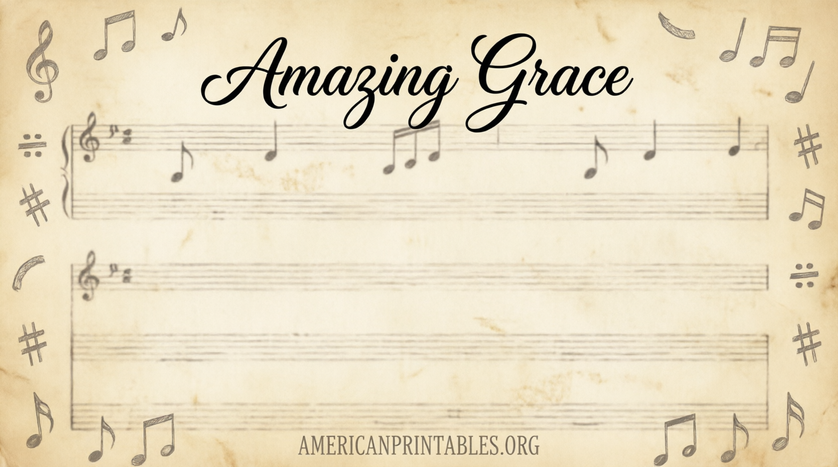 Amazing Grace Lyrics Printable PDF Free Download (1)