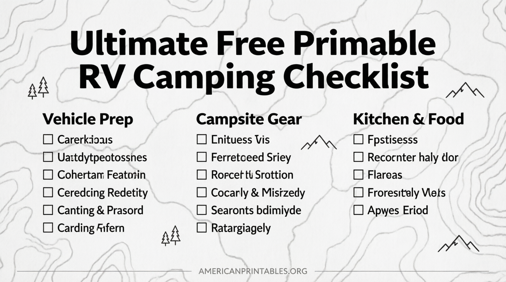 Best Free Printable RV Camping Checklist PDF (3)