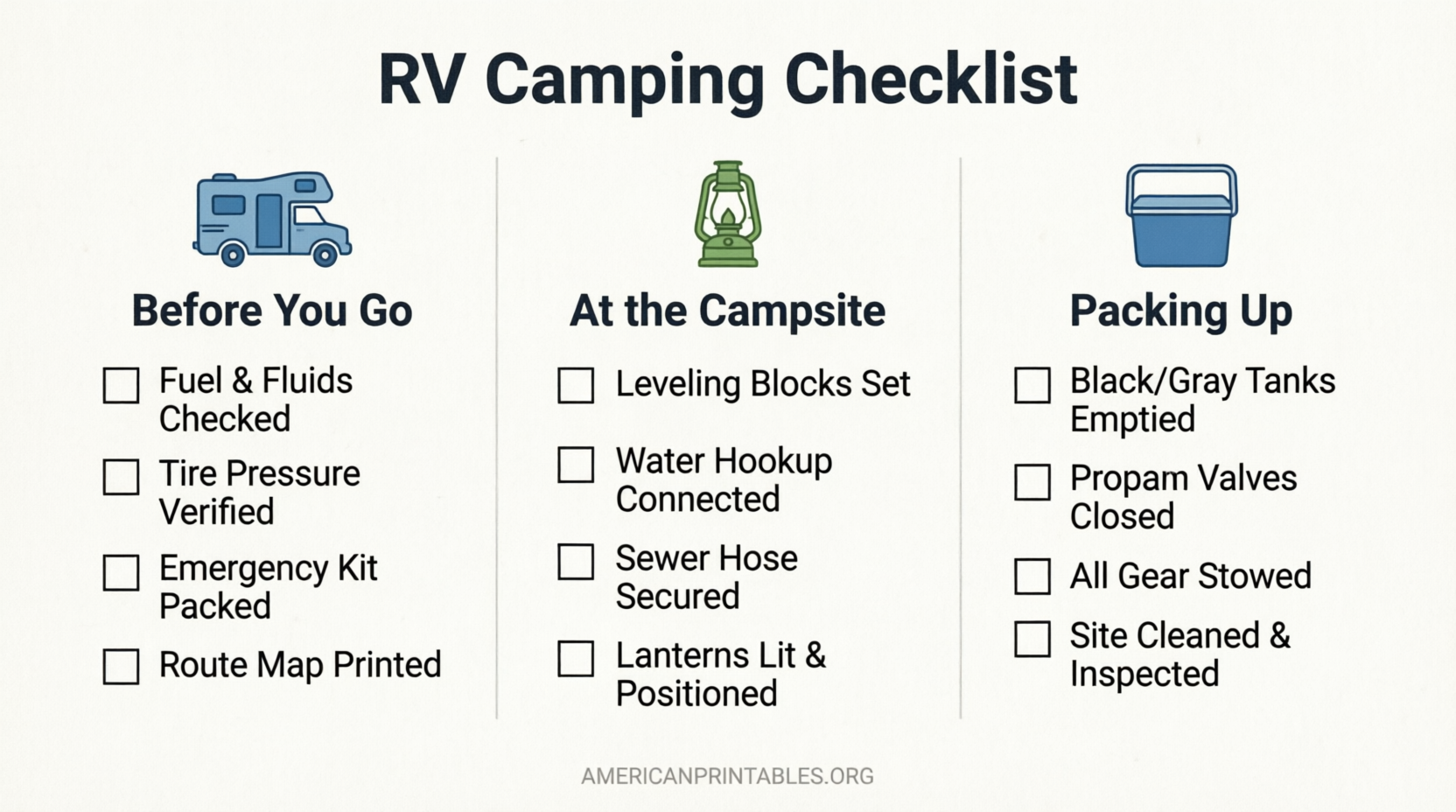 Best Free Printable RV Camping Checklist PDF (4)