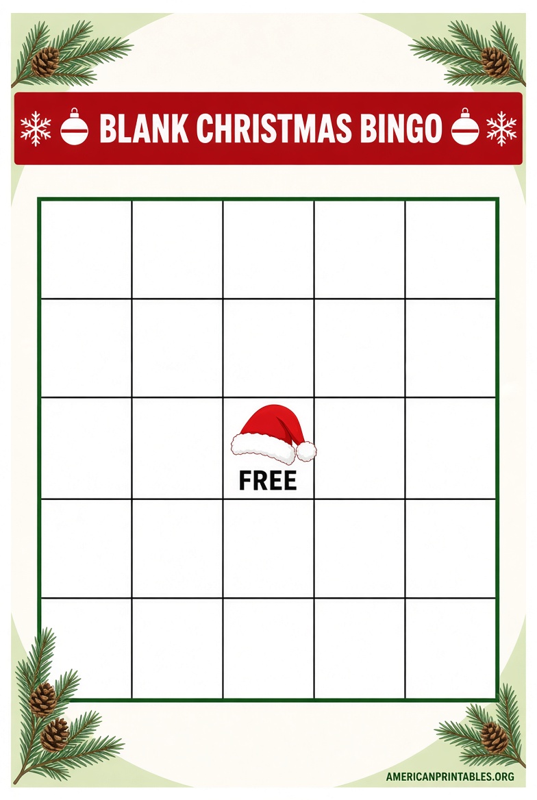 Blank Christmas Bingo Free Printable Templates (4)