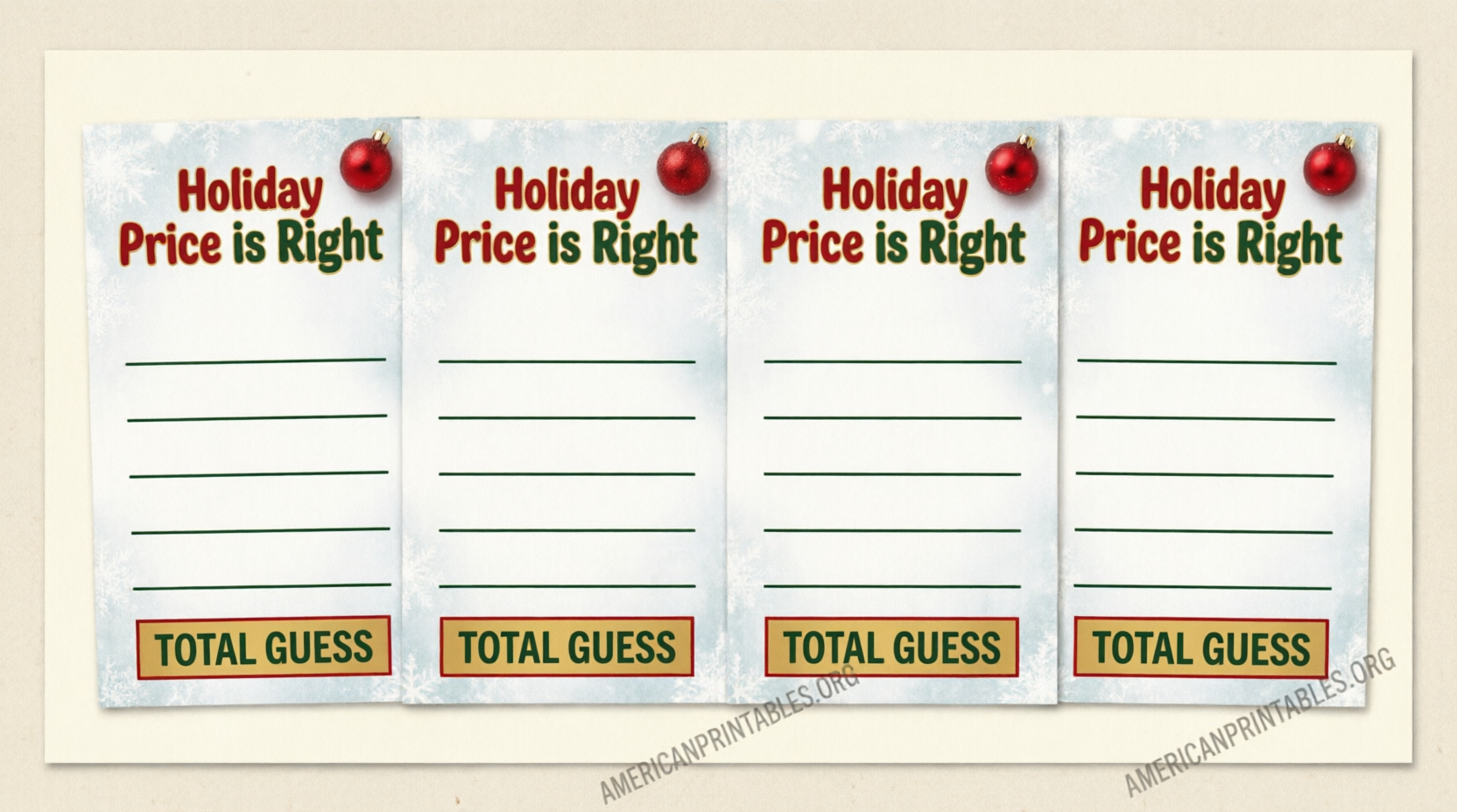 Christmas Price Is Right Free Printable Game (3)