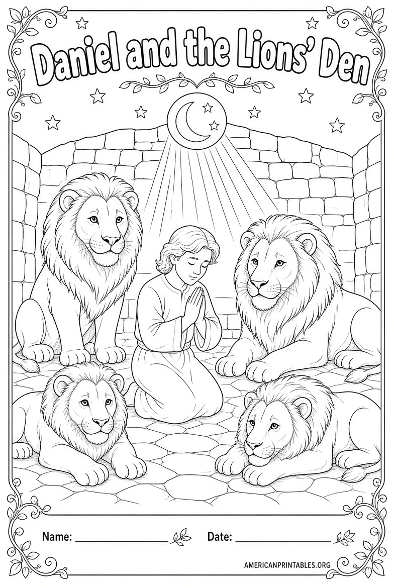Daniel and the Lions Den Free Printables (1)