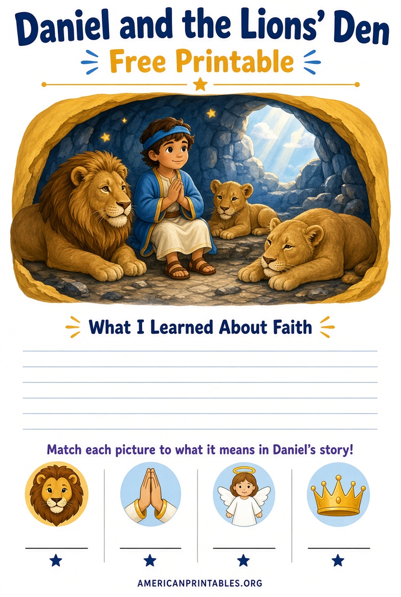 Daniel and the Lions Den Free Printables (3)