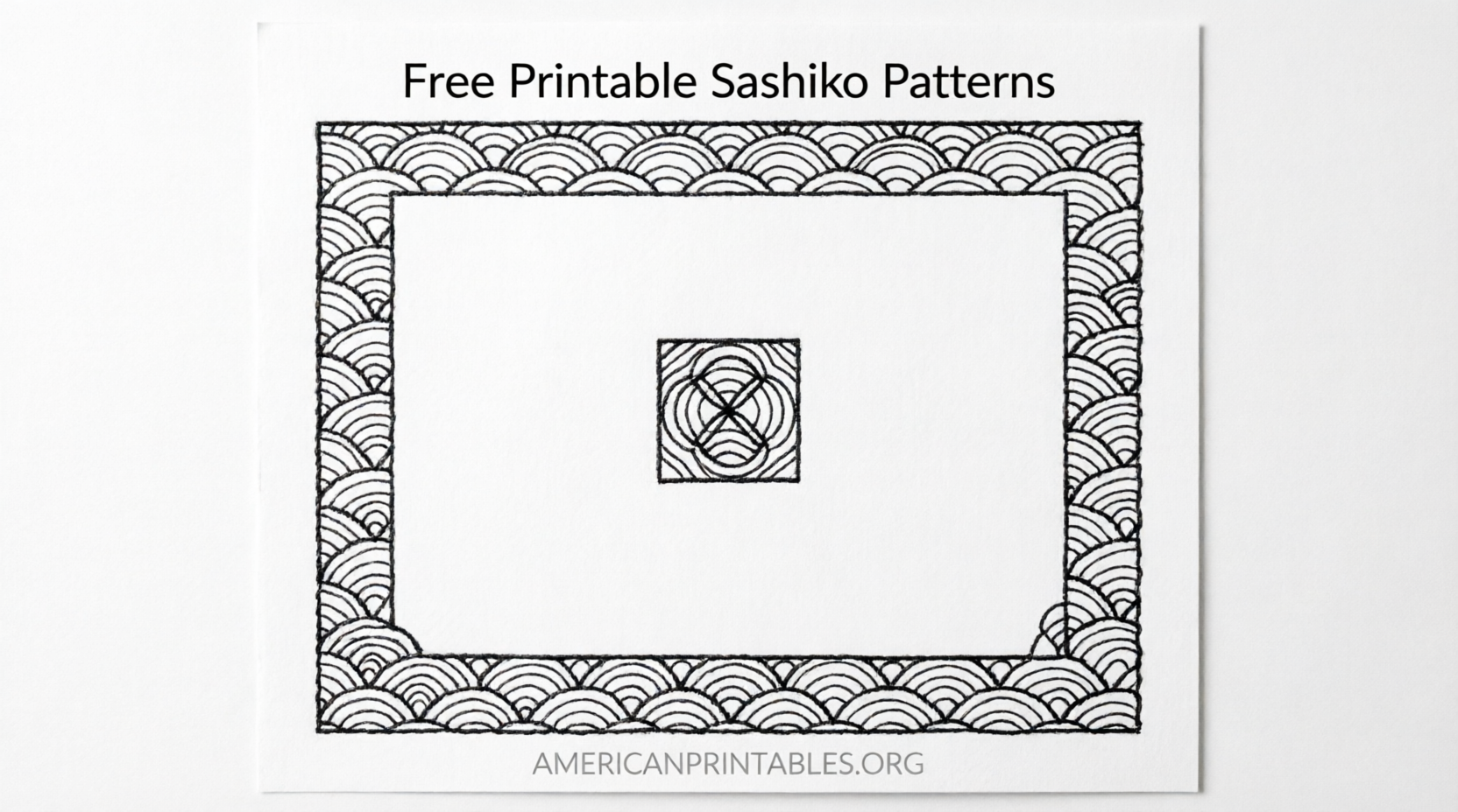 Easy Free Printable Sashiko Patterns for Beginners (2)