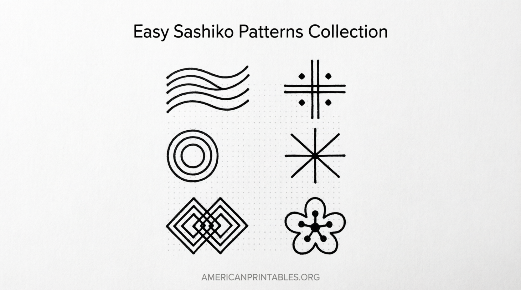 Easy Free Printable Sashiko Patterns for Beginners (4)