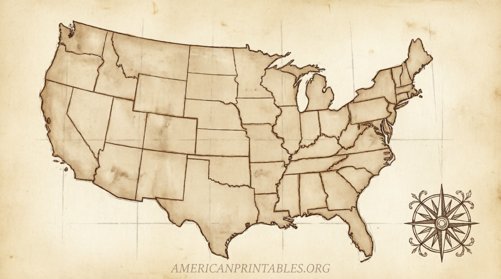 Free 13 Colonies Blank Map Printable (4)