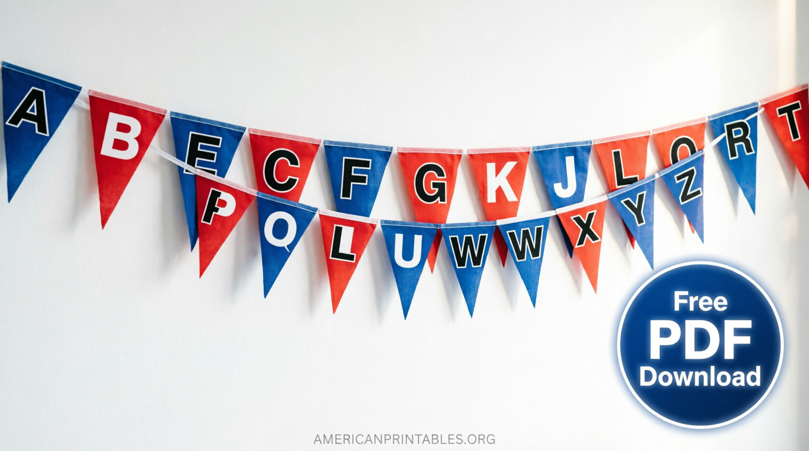 Free A-Z Alphabet Banner Letters PDF Printables (4)