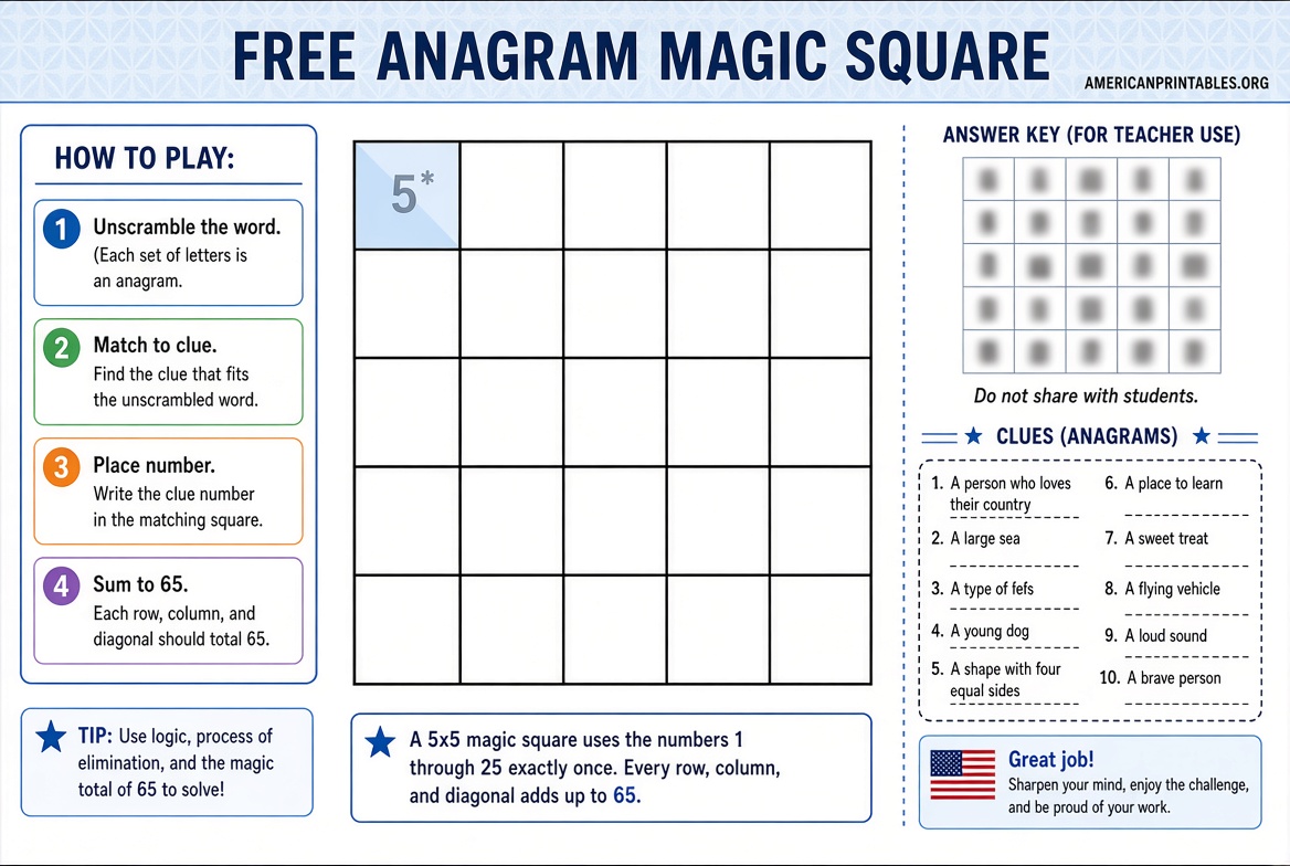 Free Anagram Magic Square Printable Guide (3)