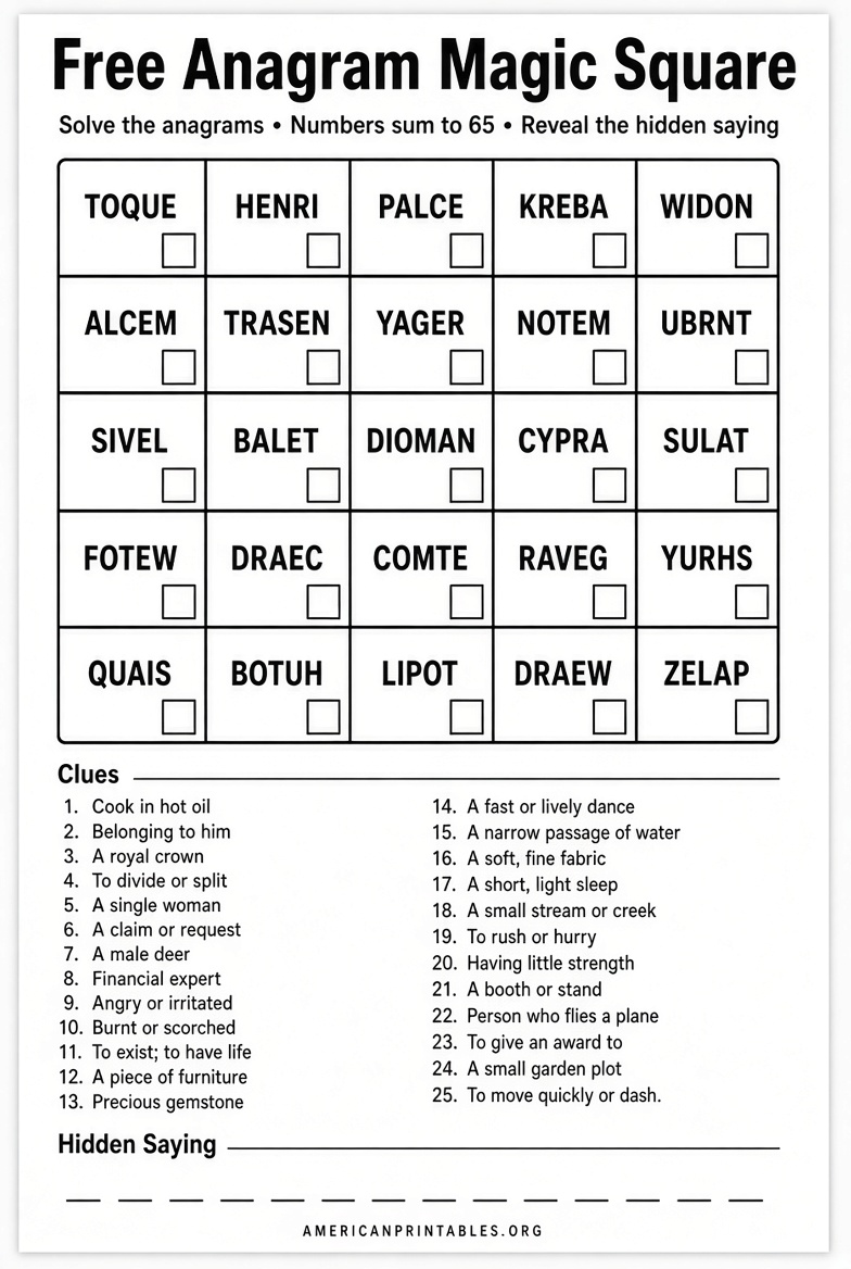 Free Anagram Magic Square Printable Guide (4)