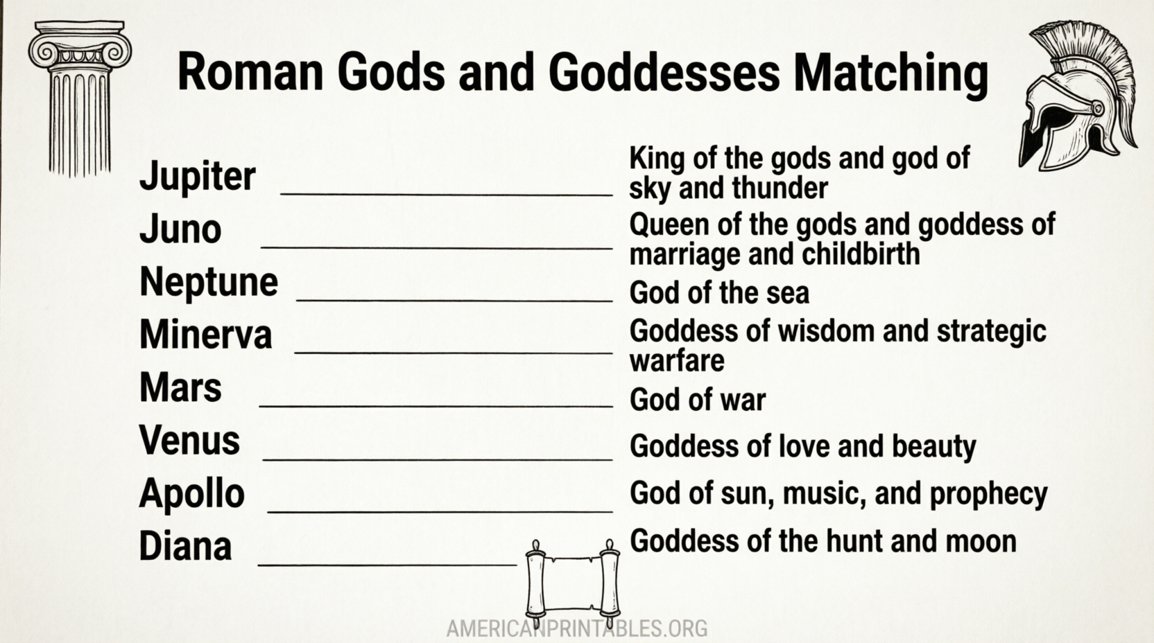 Free Ancient Rome Worksheets PDF Printables (3)