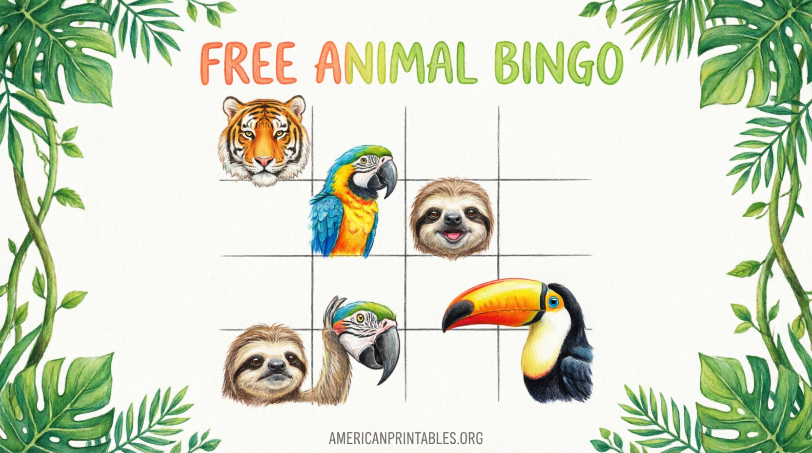 Free Animal Bingo Cards Printables for Kids (2)