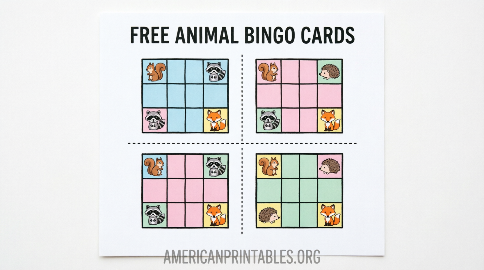 Free Animal Bingo Cards Printables for Kids (3)