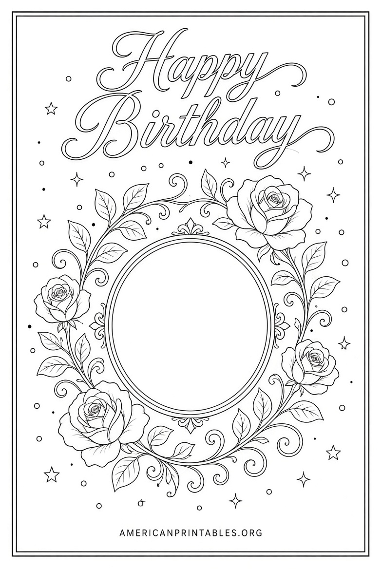 Free Black & White Printable Birthday Cards (2)