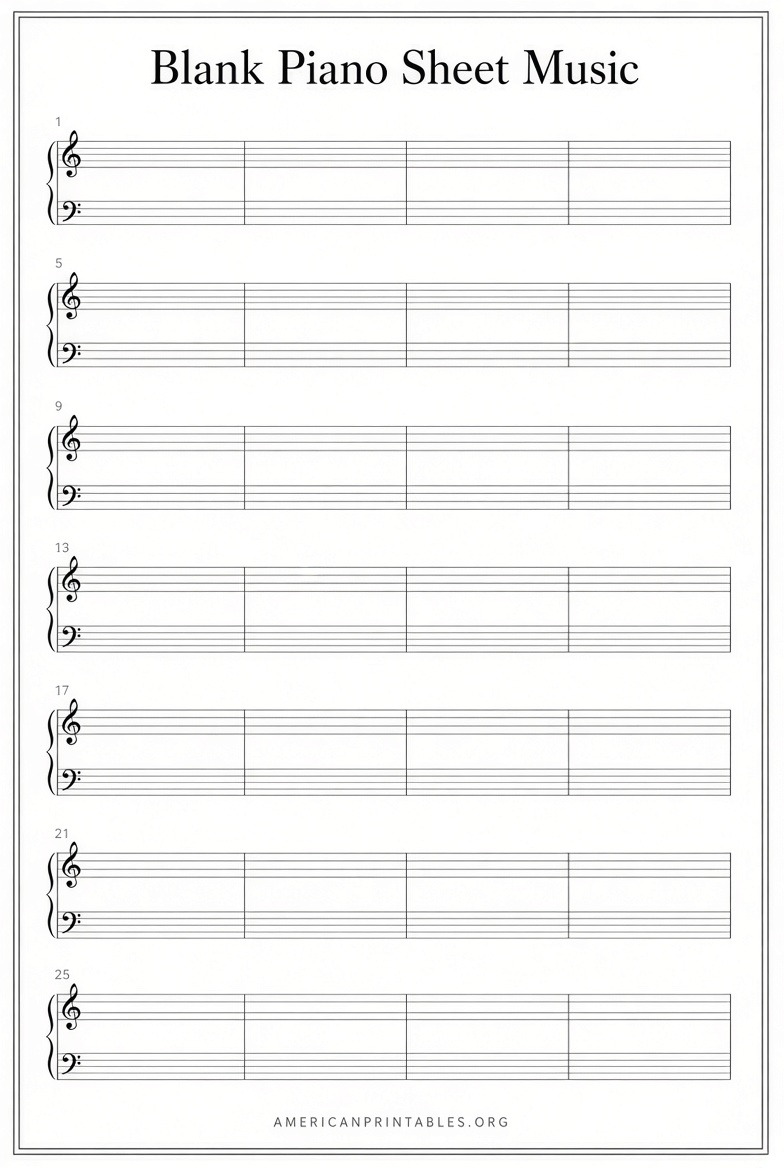 Free Blank Piano Sheet Music Printable PDFs (2)