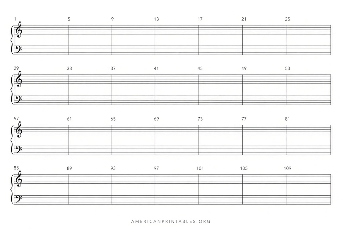 Free Blank Piano Sheet Music Printable PDFs (4)