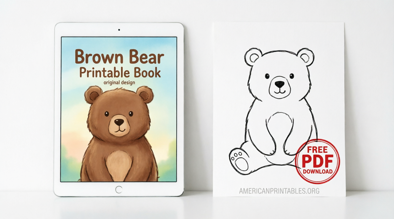 Free Brown Bear Printable Book PDF Resources (4)