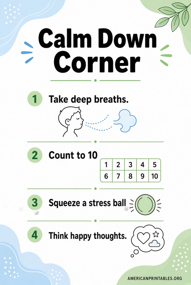 Free Calm Down Corner Printables PDF Downloads (2)