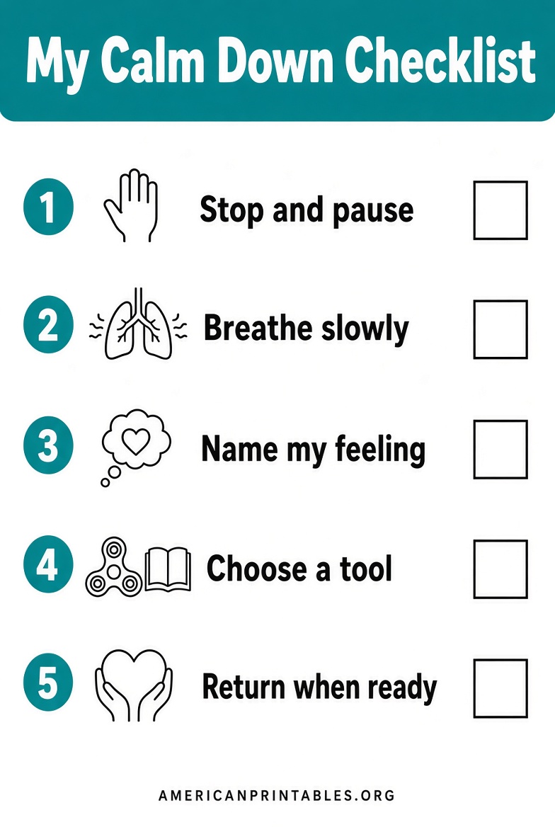 Free Calm Down Corner Printables PDF Downloads (3)