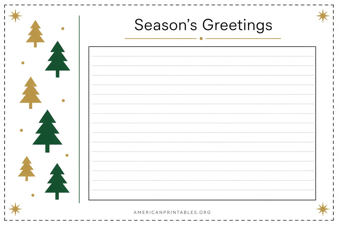 Free Christmas Card A4 Template Printables (1)