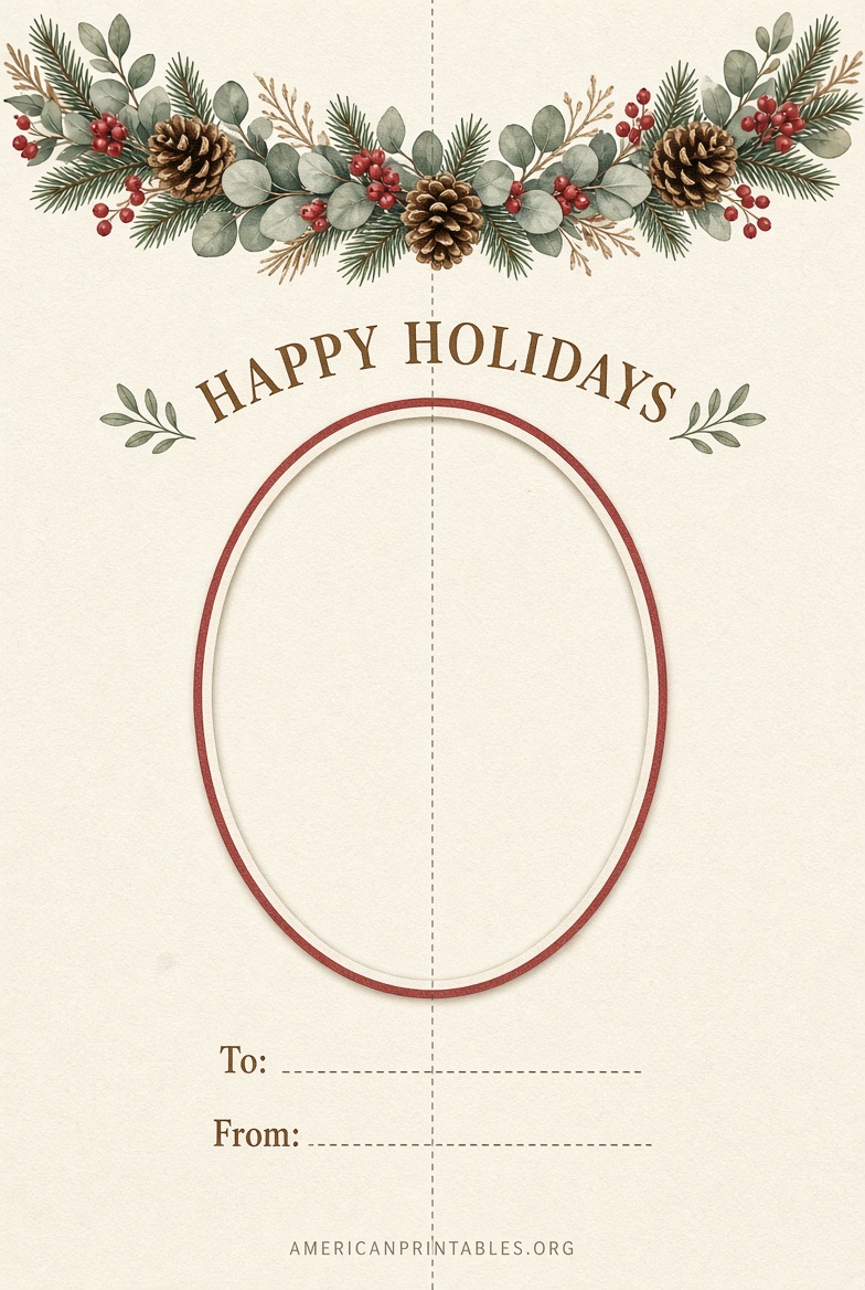 Free Christmas Card A4 Template Printables (3)