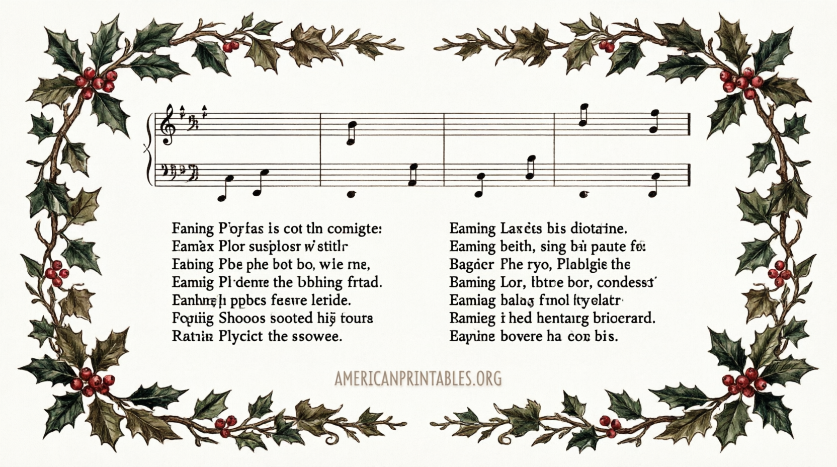 Free Christmas Carol Song Sheets Printable (1)