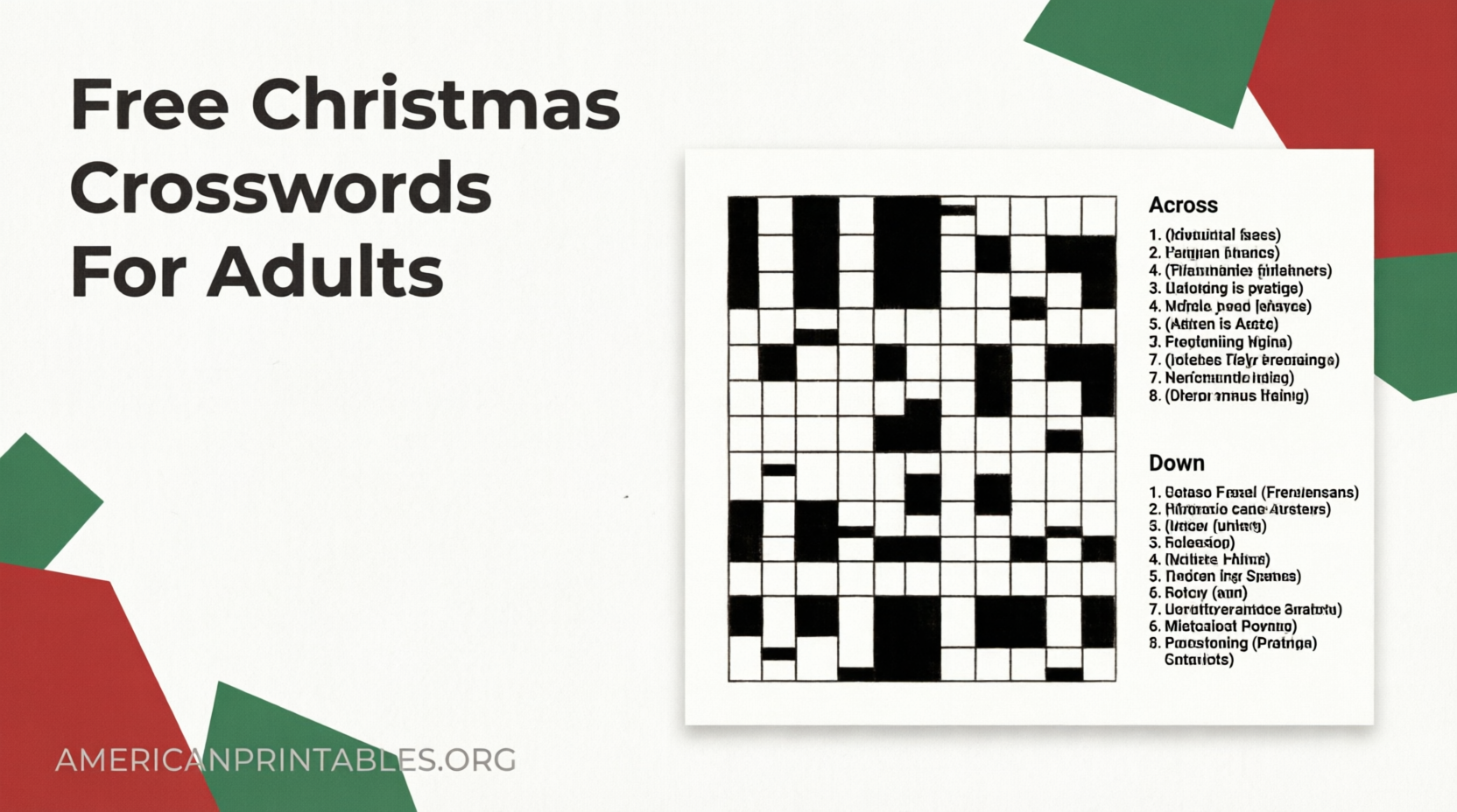 Free Christmas Crosswords for Adults to Print (3)