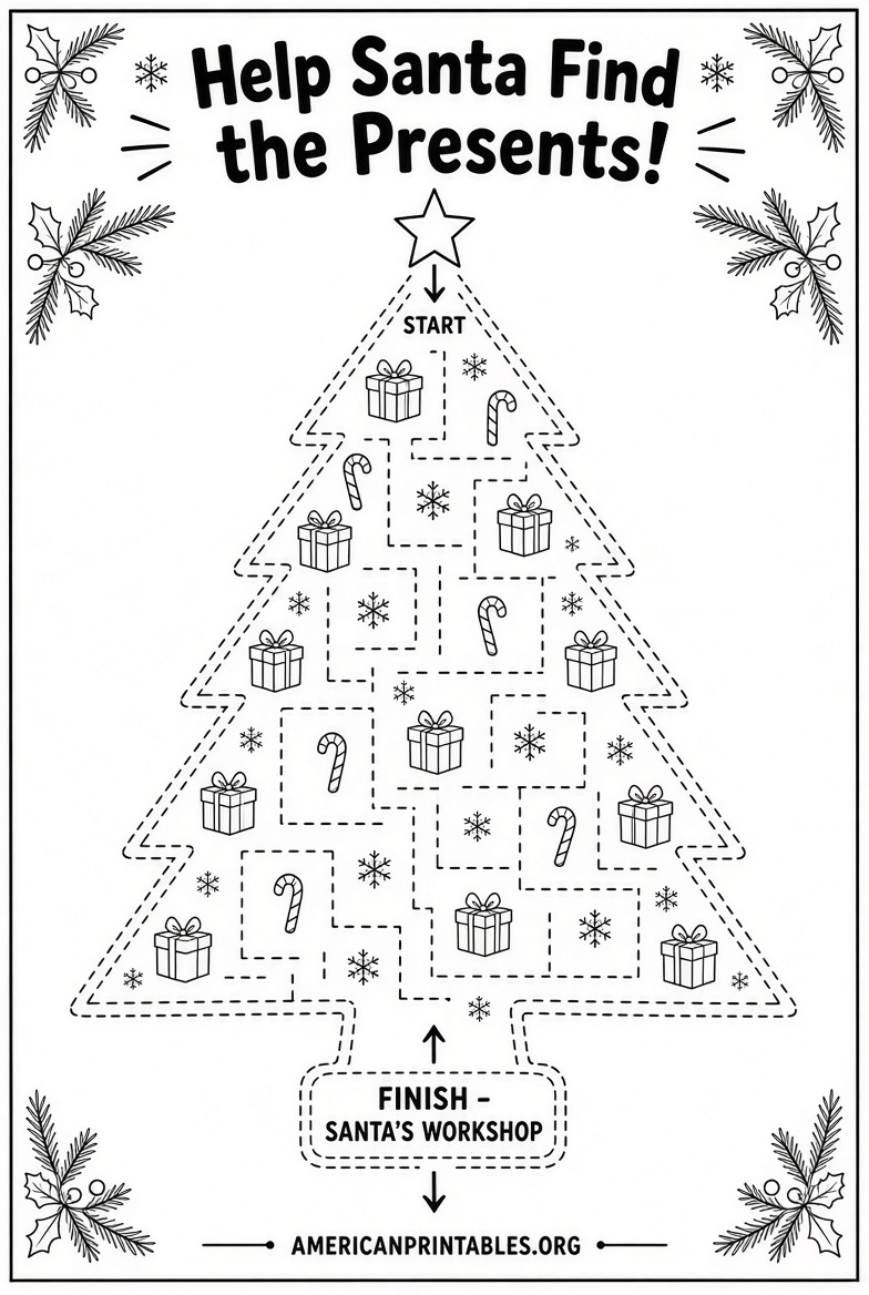 Free Christmas Puzzles for Kids Printable (1)