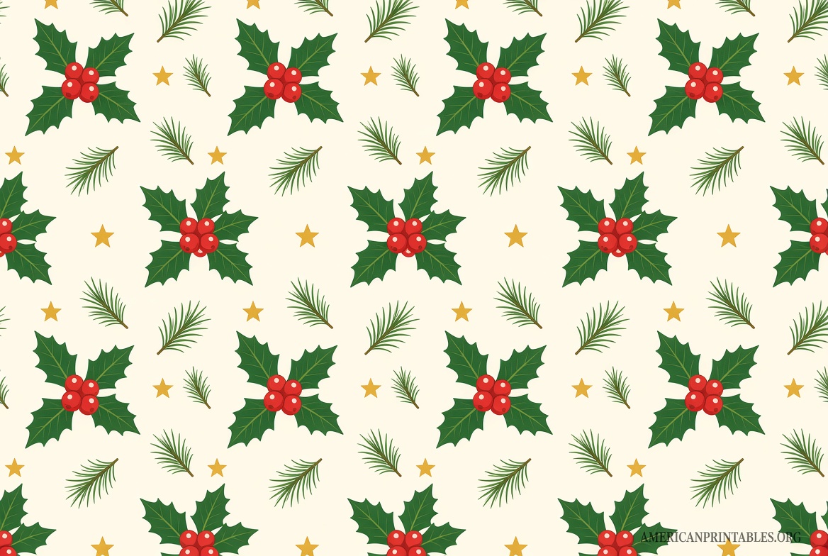 Free Christmas Wrapping Paper Printables (1)