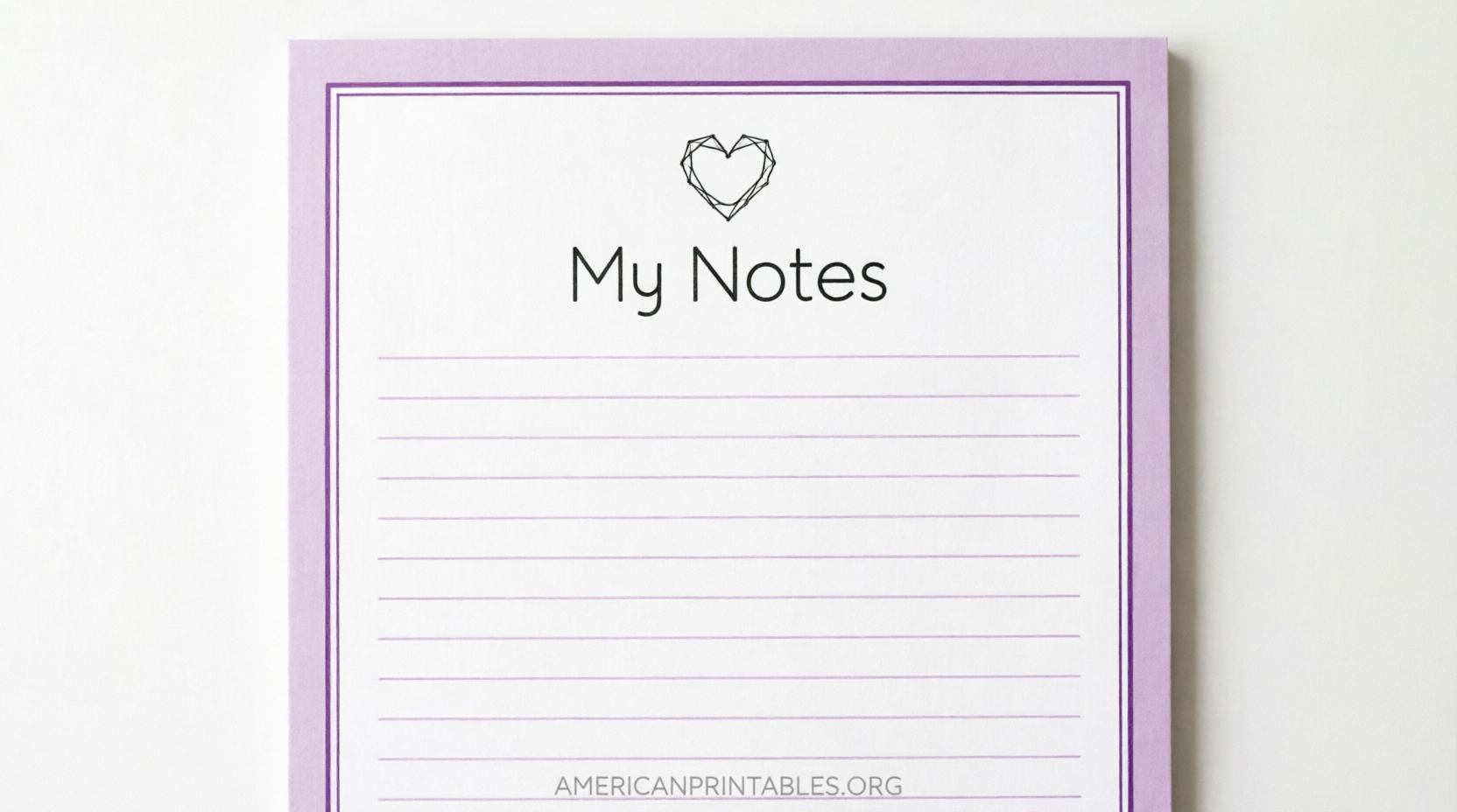 Free Cute Printable Notebook Paper PDF (2)