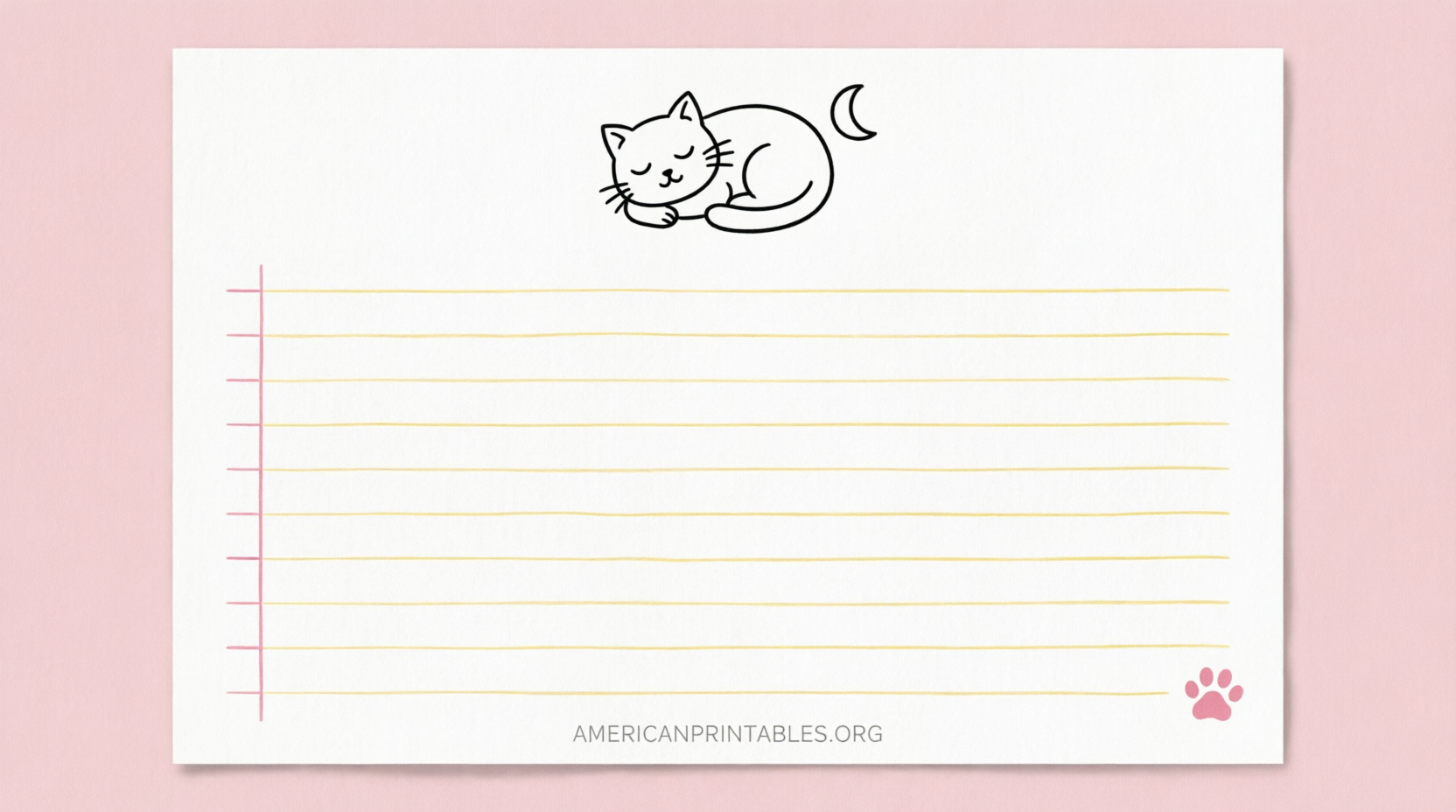 Free Cute Printable Notebook Paper PDF (3)