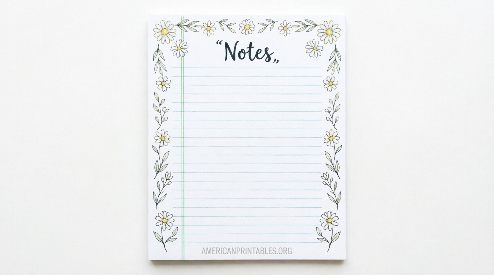 Free Cute Printable Notebook Paper PDF (4)