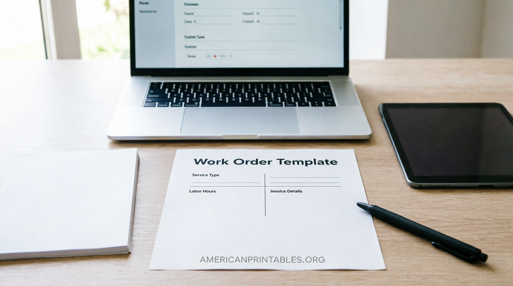 Free Editable Printable Work Order Template (3)