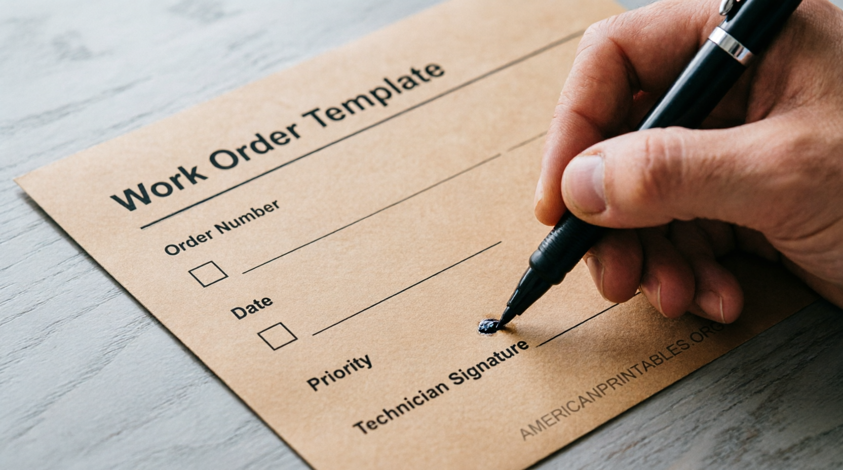Free Editable Printable Work Order Template (4)