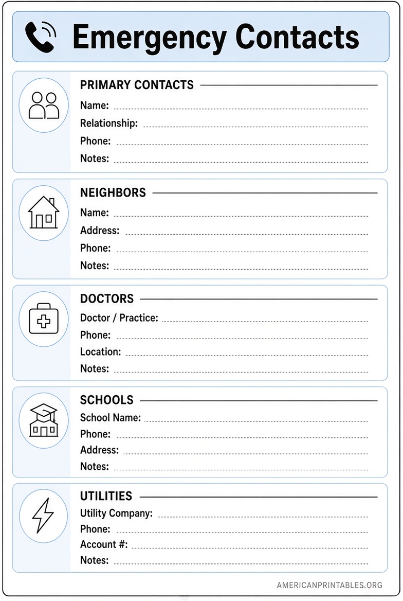 Free Family Emergency Binder Printables (4)