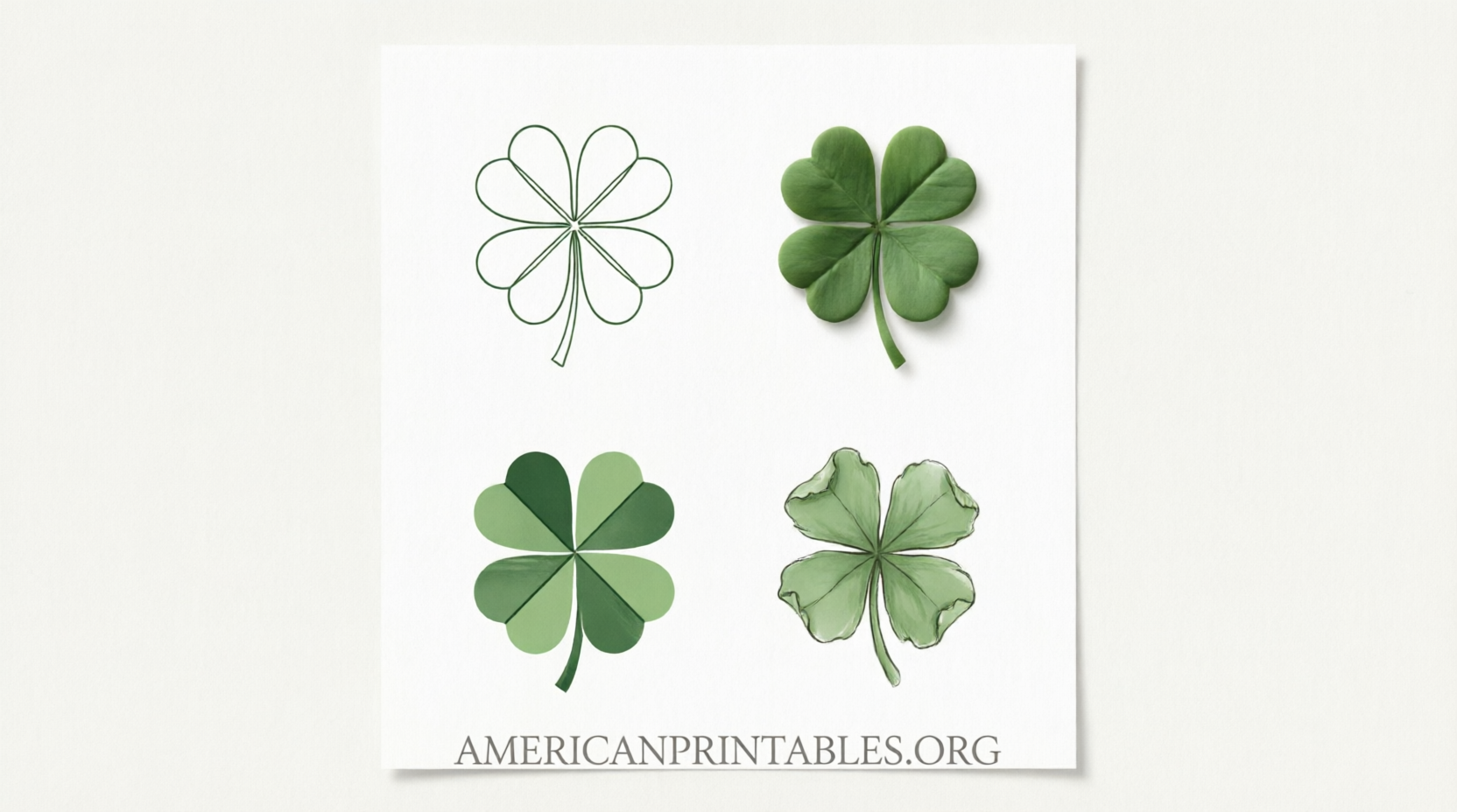 Free Four Leaf Clover Printables (1)