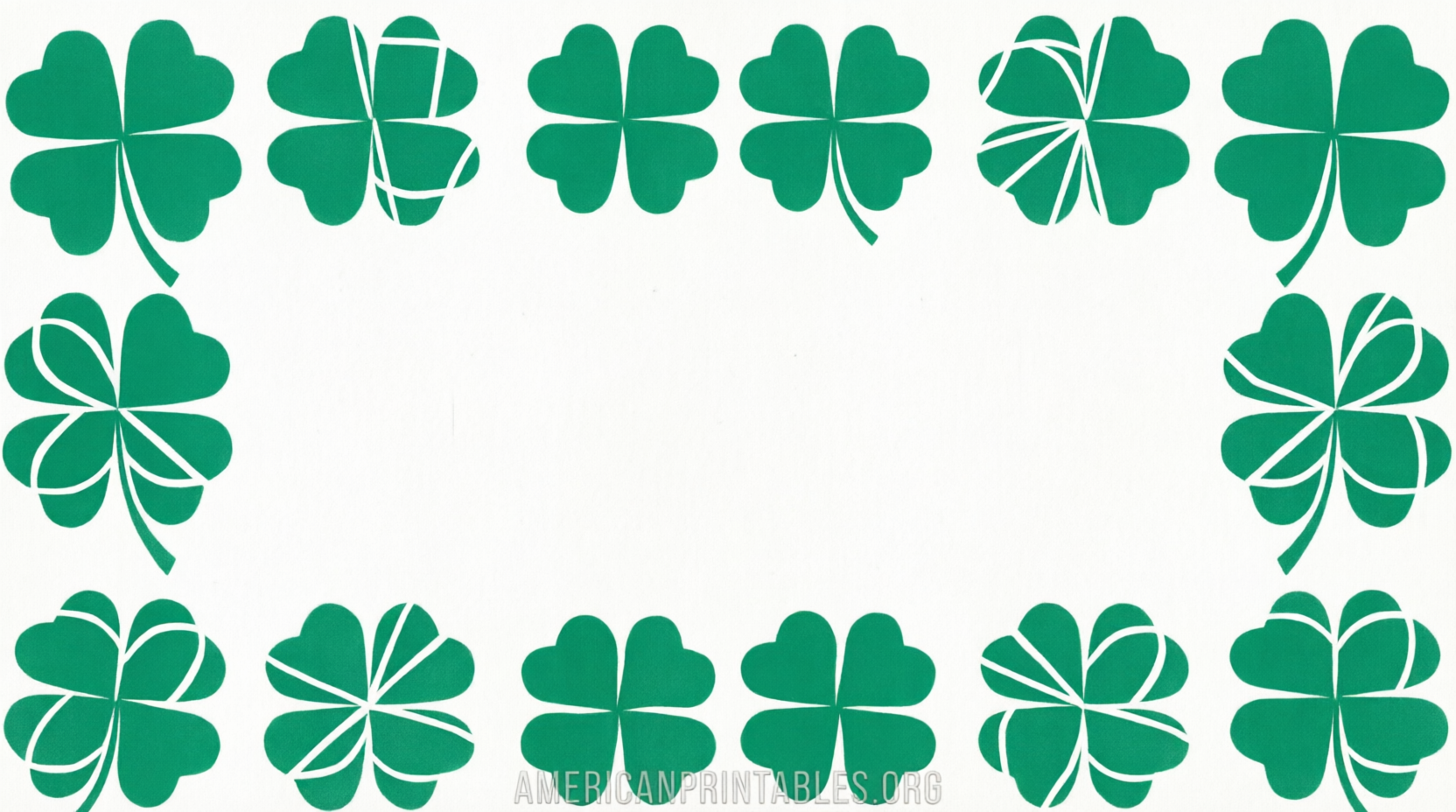 Free Four Leaf Clover Printables (2)