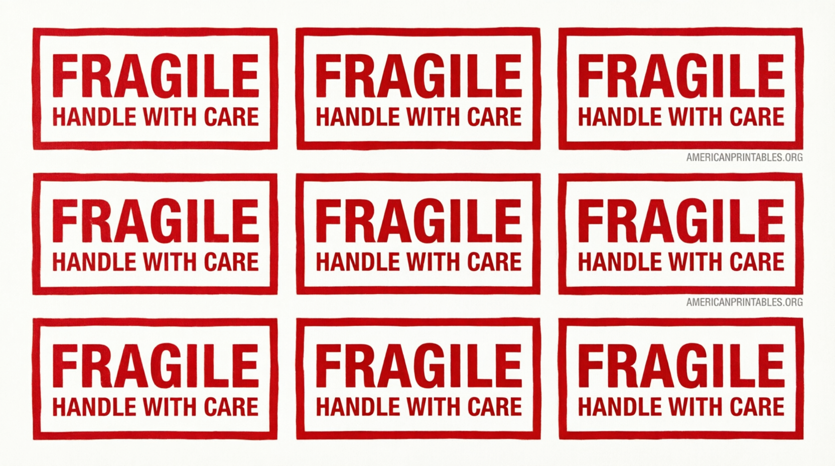 Free Fragile Sticker Printable PDF Download (1)
