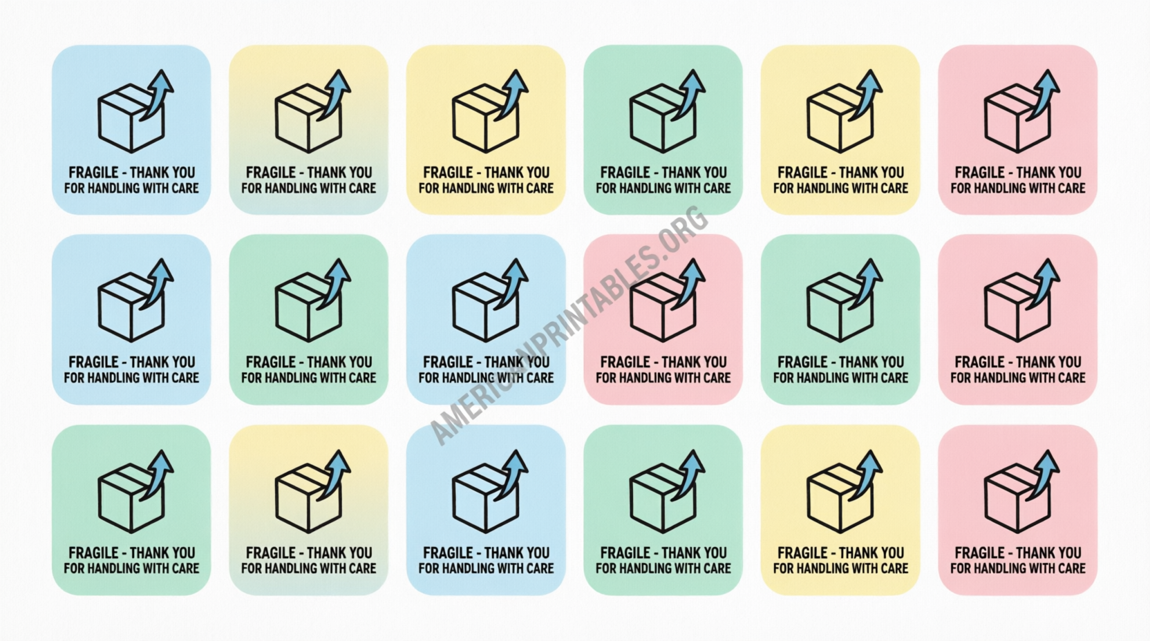 Free Fragile Sticker Printable PDF Download (2)
