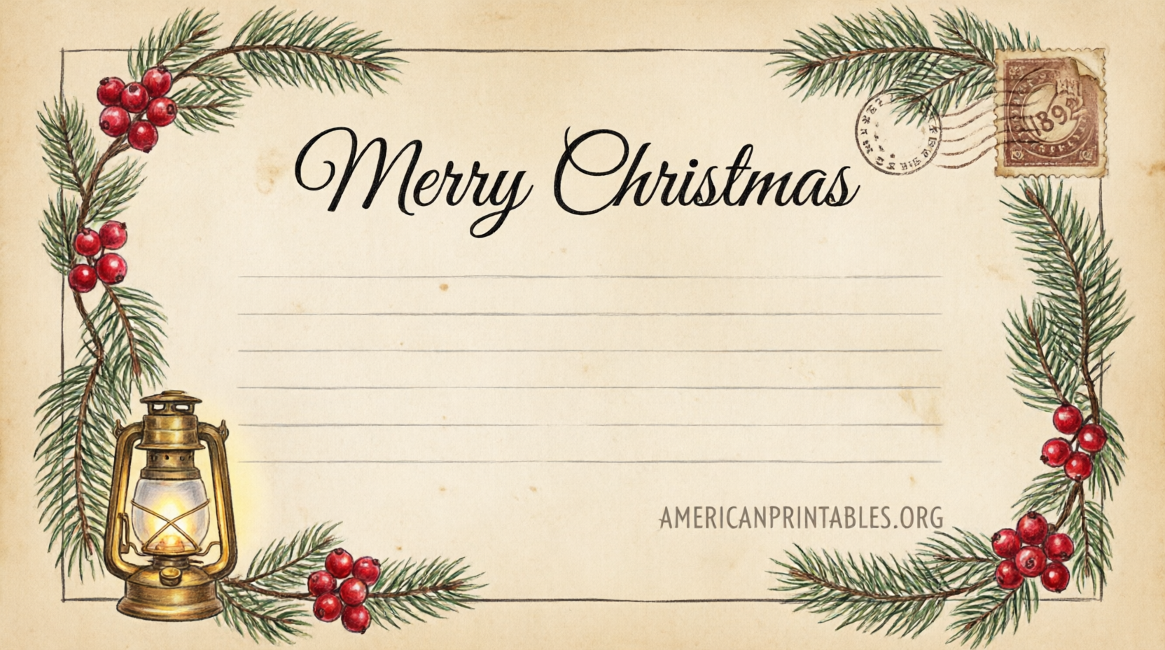 Free Merry Christmas Letters Printable Downloads (1)