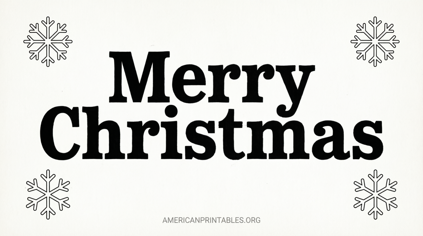 Free Merry Christmas Stencil Printables (USA) (1)