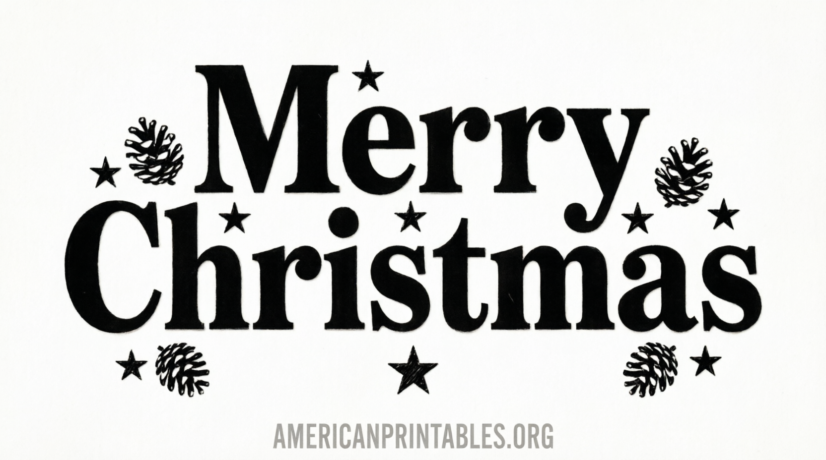 Free Merry Christmas Stencil Printables (USA) (2)