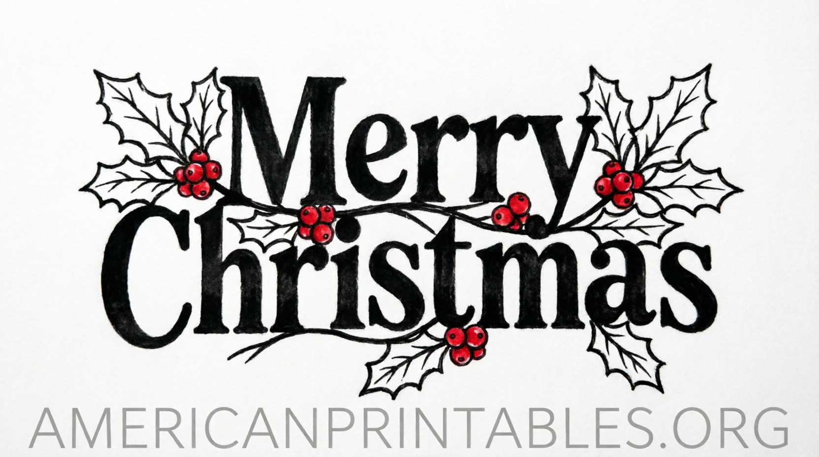 Free Merry Christmas Stencil Printables (USA) (3)