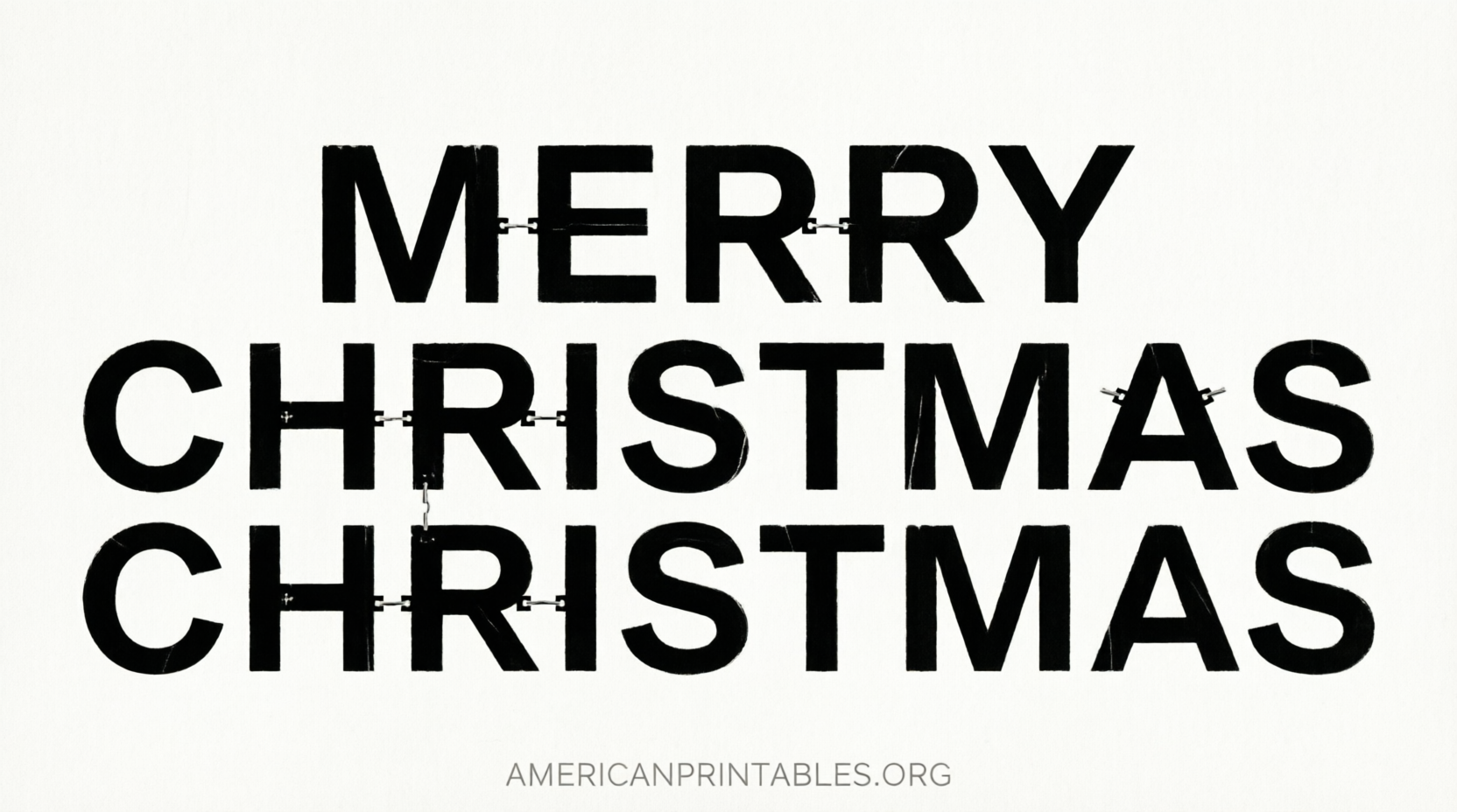 Free Merry Christmas Stencil Printables (USA) (4)