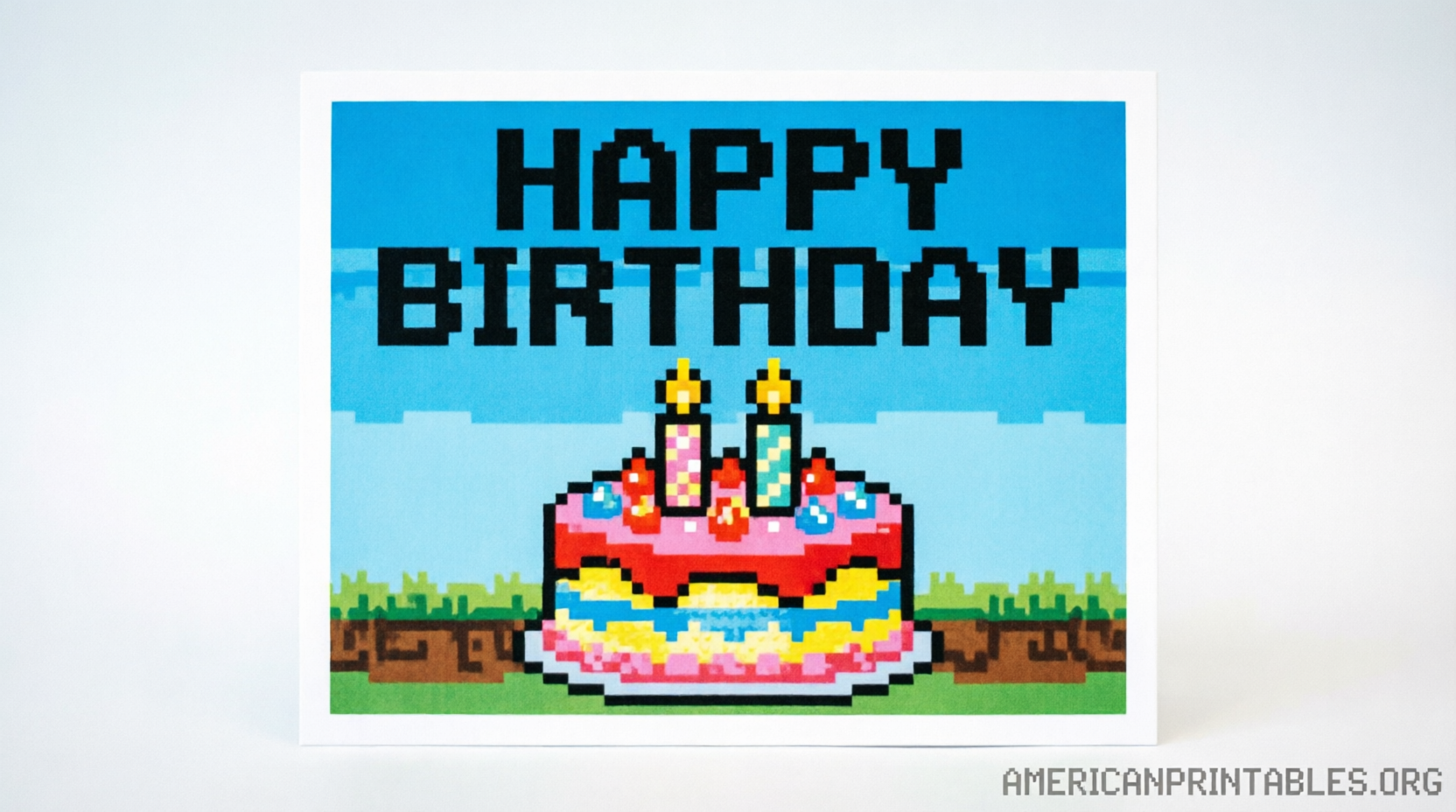 Free Minecraft Birthday Card Printable Guide (1)