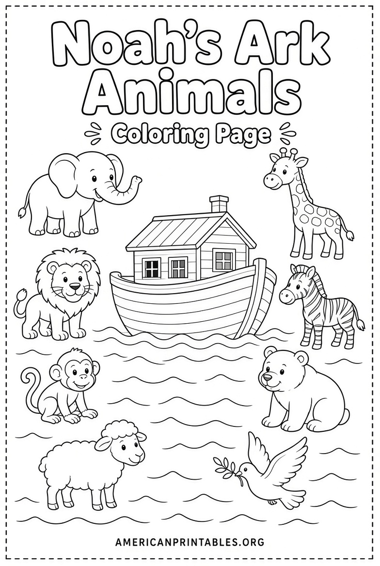 Free Noah’s Ark Animals Printables for Kids (1)