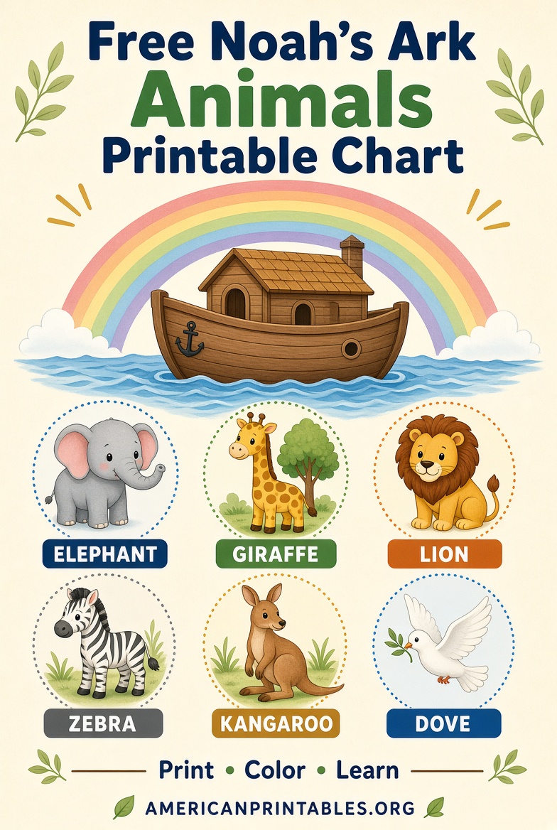 Free Noah’s Ark Animals Printables for Kids (3)
